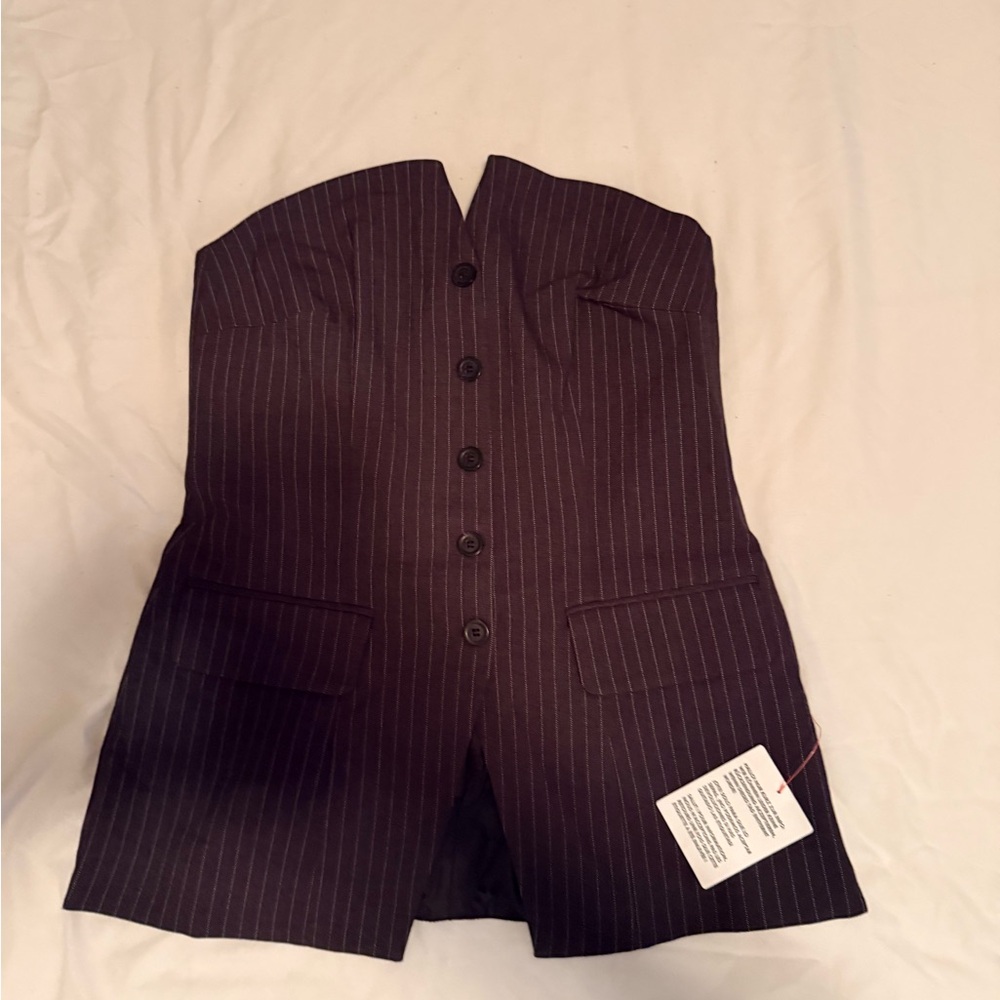 Women ASOS  Pinstripe Blazer - bandeau